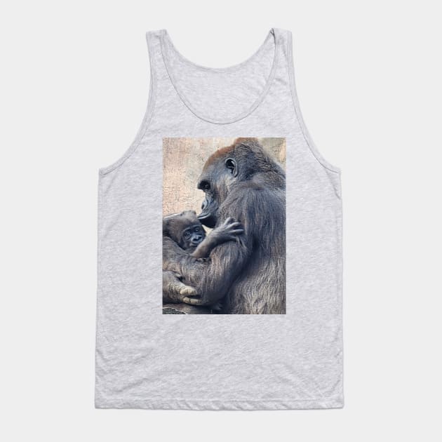 Western Lowland Gorilla and baby Tank Top by Sharonzoolady